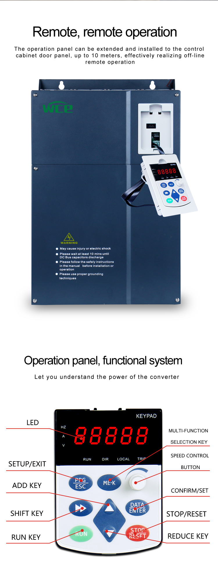 VFD 0.75KW to 55KW Frequency Inverter Single Phase 220V Input to 380V 3 Phase Output 2.2KW VFD Variable Frequency Drive