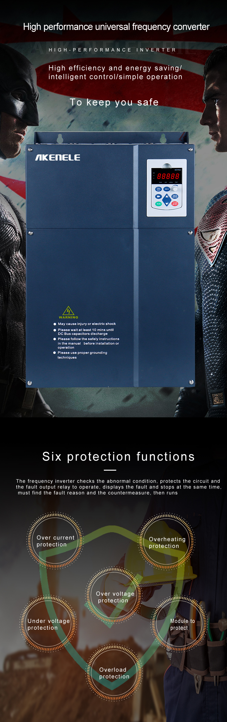 China Suppliers Frequency ConVerter 220 V 50hz to 110 V 60hz Board InVerter Low Frequency 160KW VFD Customer Display 160KW