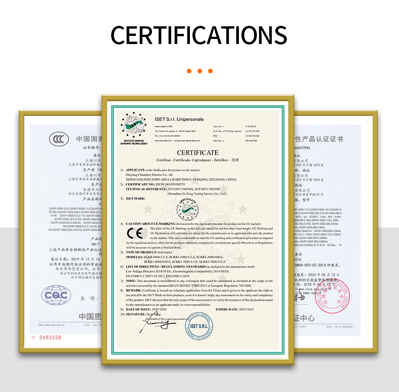 Customized 5.5KW 7.5KW 11KW 15KW AC Motor Soft Starter 220V 380V 3 Phase, No Bypass Contactor for Motor Drive Applications