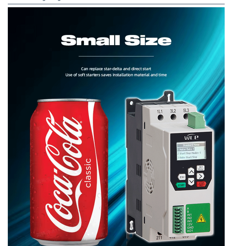 Energy-saving Built-in Bypass Soft Starter LCD Display 0.37kW~115kW/0.75hp~150HP 220V/380V Is Used in air Compressors