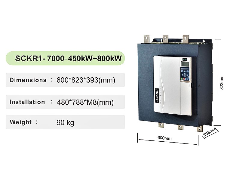 Top10 Quality Arabic Language Soft Starter 3 Phase 5.5KW to 400KW 380V/450KW ~ 1000KW 690V Built in Bypass Soft Starter for Pump