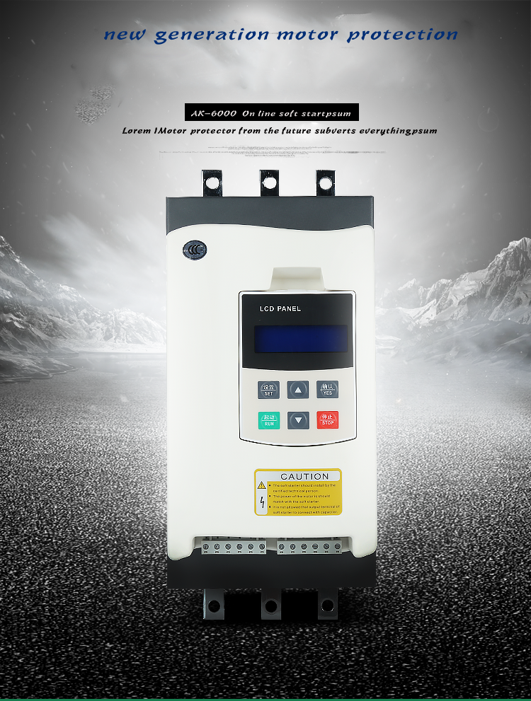 China Suppliers Three Phase 380v 280w 50hz/60hz Ac Motor Soft Starter for Ac Motor Soft Starter Panel