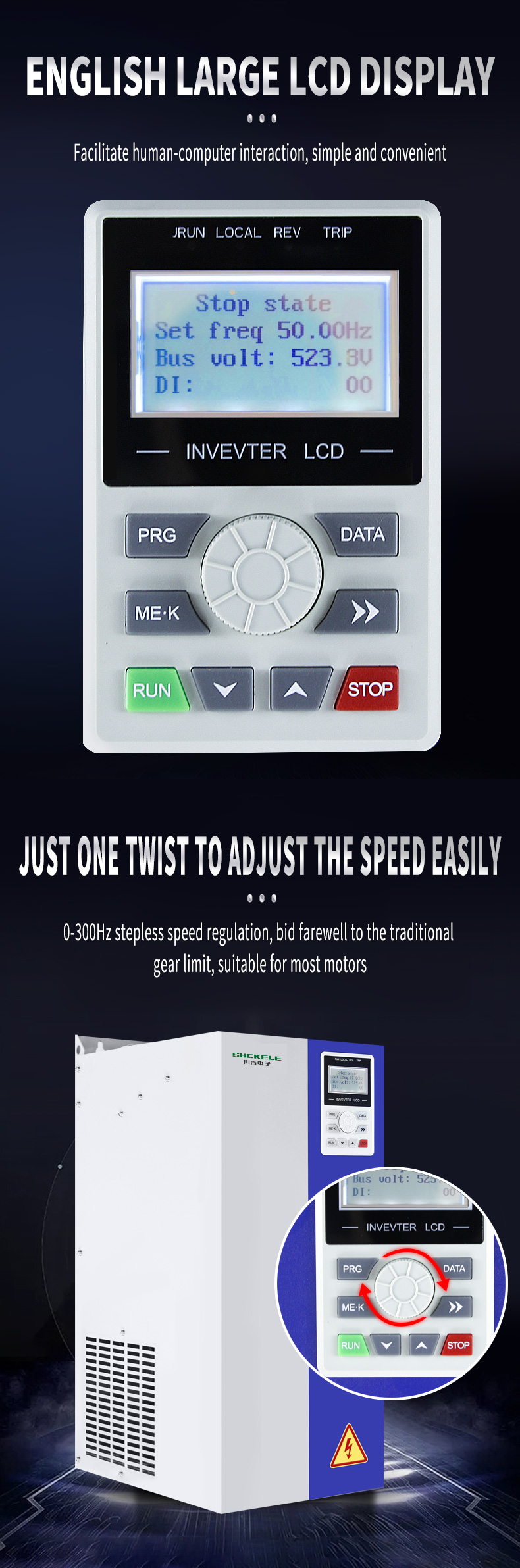 220KW 3 Phase 380V China VFD Three Phase Frequency Converter Motor Drive