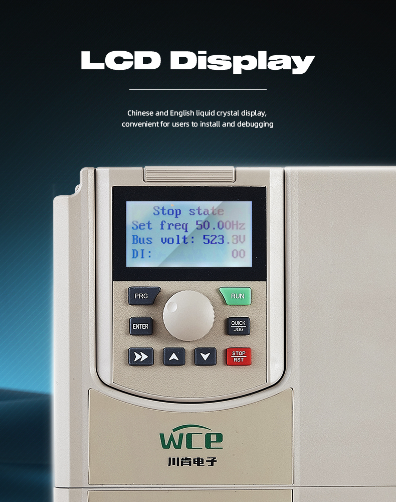 Durable AC inverter VFD 3 Phase 220V 380V 0.75KW 1.5KW 2.2KW 4KW for pumping unit