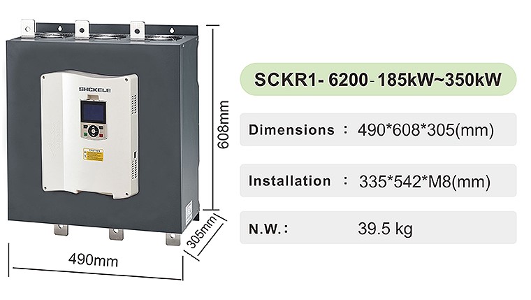 Online 3 Phase Soft Starter Control Pump Motor with 380V Power for 185KW ~630KW
