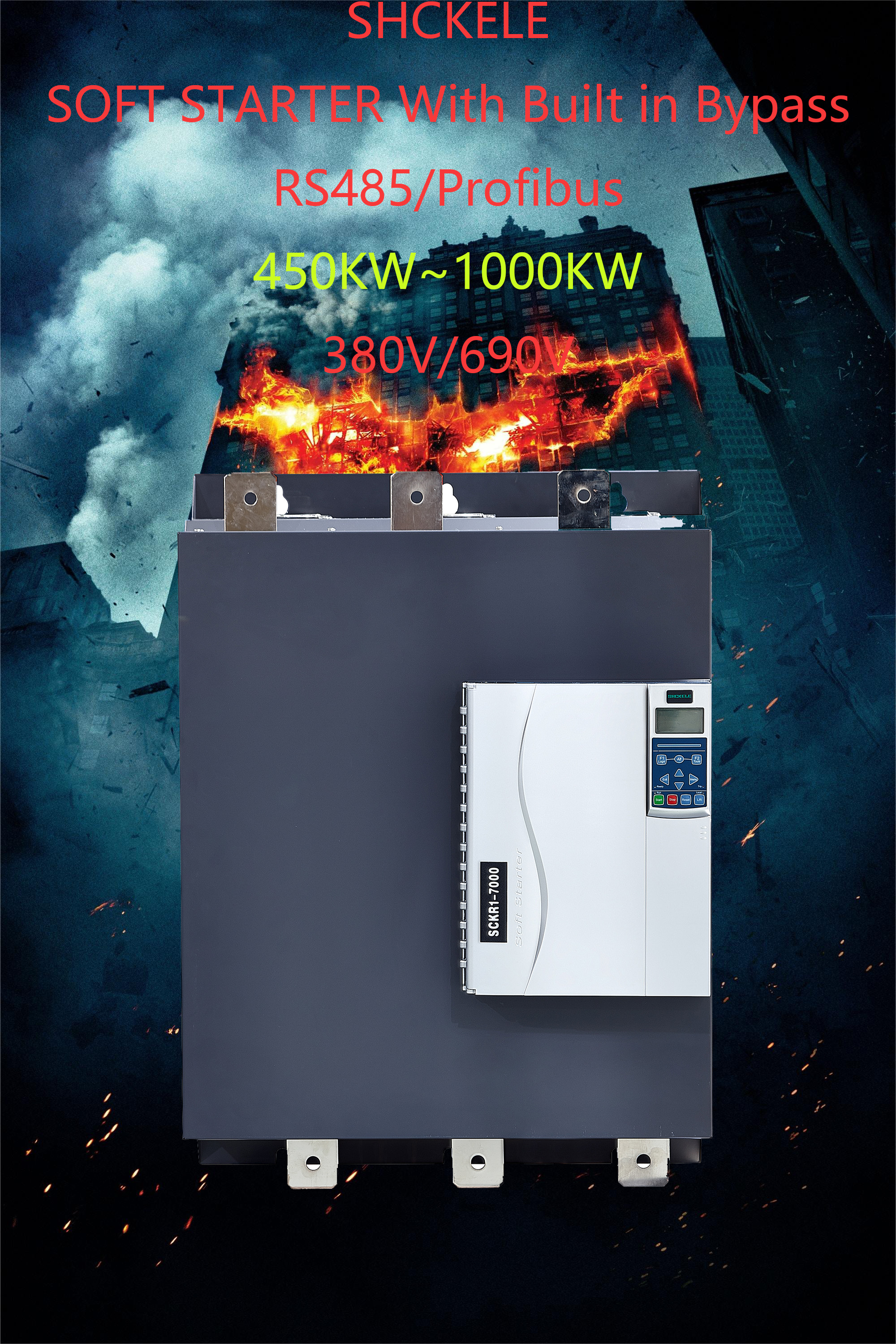 Russian Language 500KW to 1000KW 380V 660V Bypass Built in Soft Starter 630KW for Crusher/conveyer Three-phase Motor