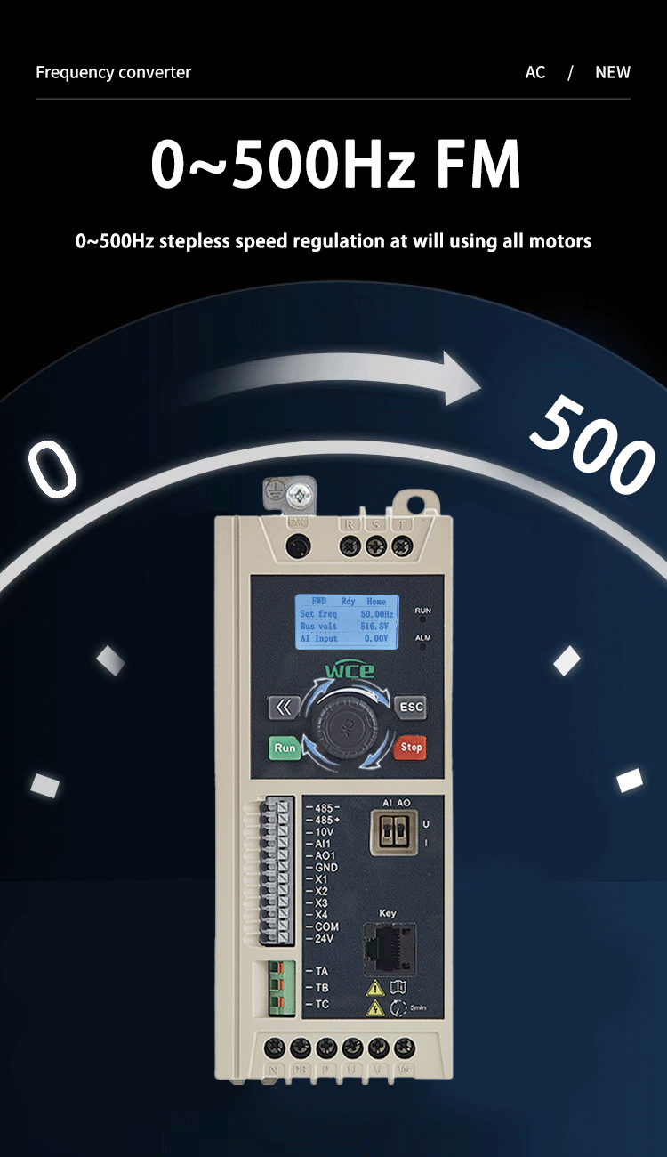 Industrial-grade InvertersVFD 3 Phase 220V 380V 0.75KW 1.5KW 2.2KW 4KW AC Drive Motor Drive Variable Frequency Drivers for Pump