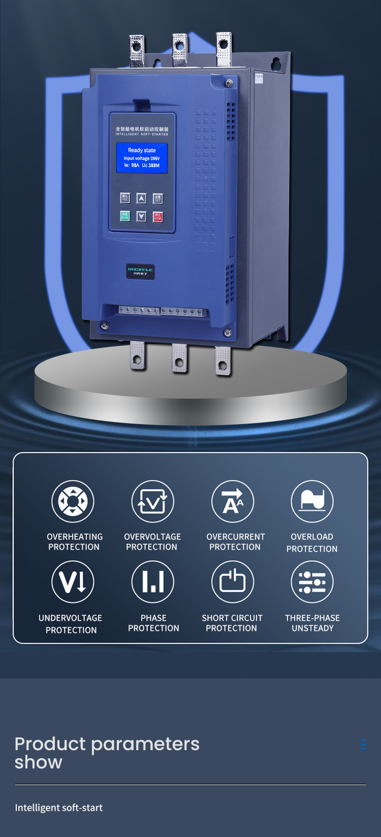 Low Price 30kw 40HP 3 Phase 380V Soft Starter for Three Phase Motor