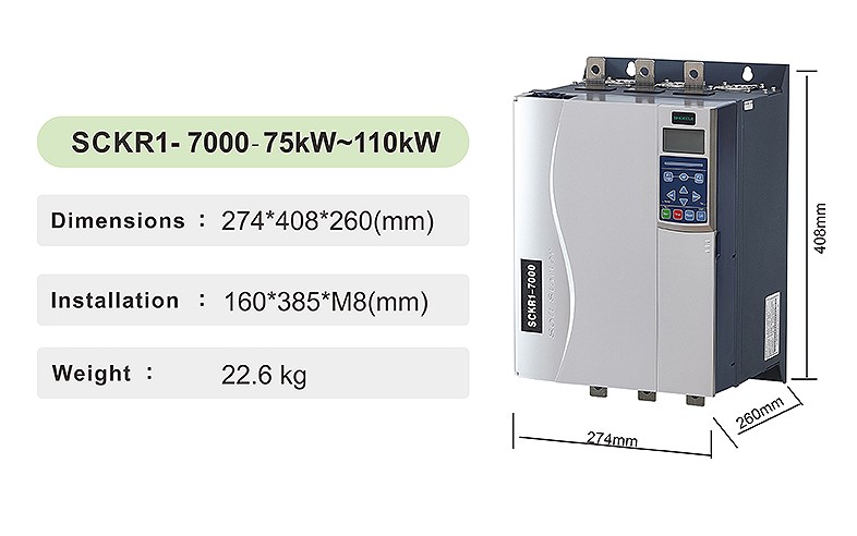 High Quality Discount Price 5.5KW7.5KW18.5KW45KW90KW 380V/690V 3 Phase Built-in Bypass 5.5~ 850KW Soft Starter