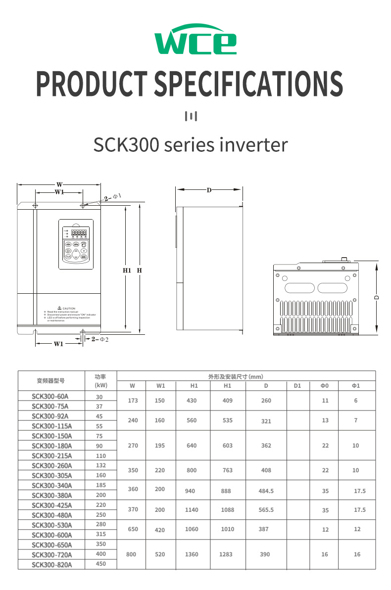 LCD English Display AC Drives VFD 5.5kW Frequency Converter 3 Phase 380V Motor Inverter 60Hz to 50Hz Frequency Converter