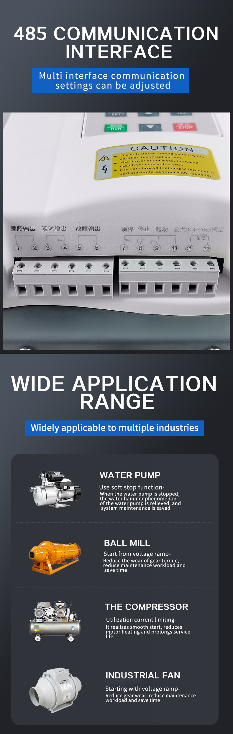 China Top Quality Factor 3 Phase 220V 380V 690V Motor Soft Starter 18.5KW for Ac Motor