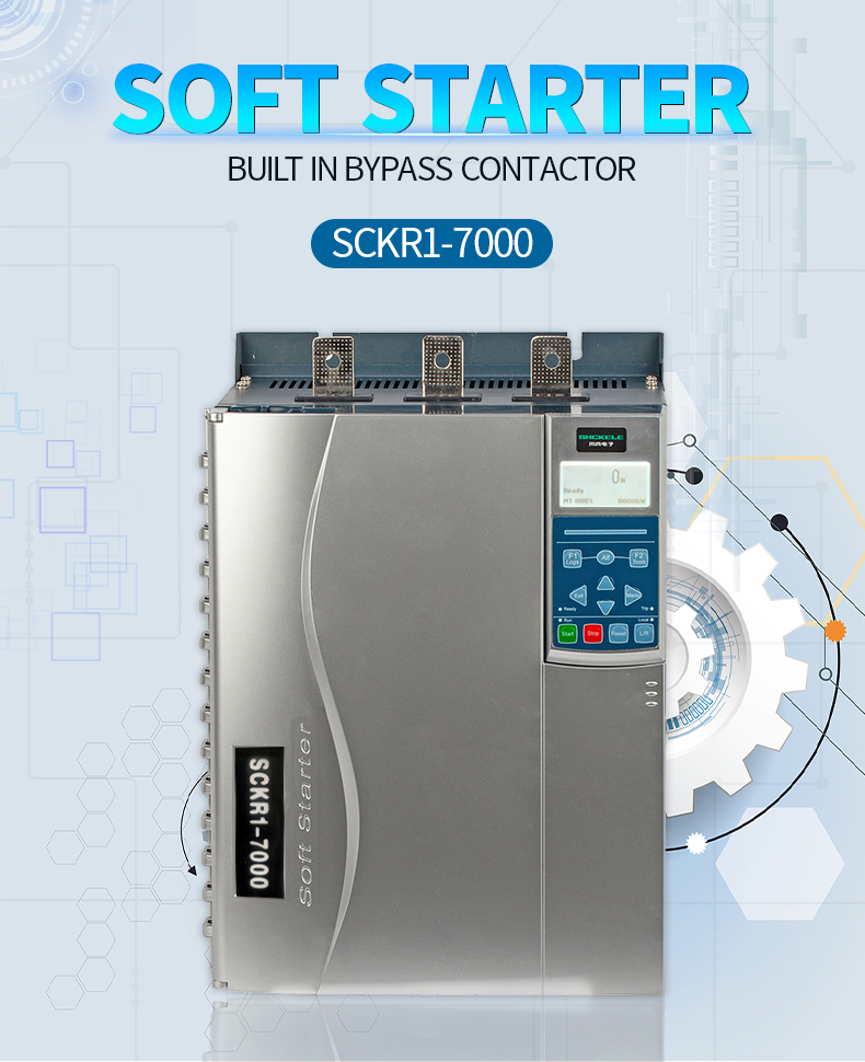 Open Loop Protection 380V 75KW 100HP Bypass Soft Starter for AC 3 Phase Motor 110A Contactors for Air Compressor