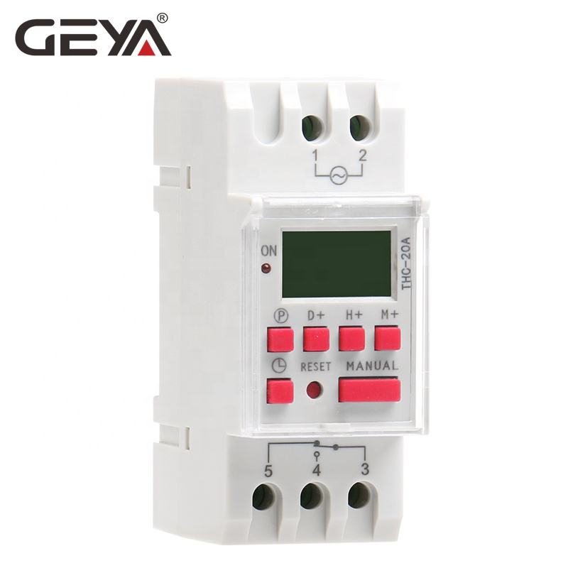 GEYA THC20A Weekly Timer Din Rail Type Timer Switch Programmable Timer Digital DC12V 24V 48V AC110V 220V