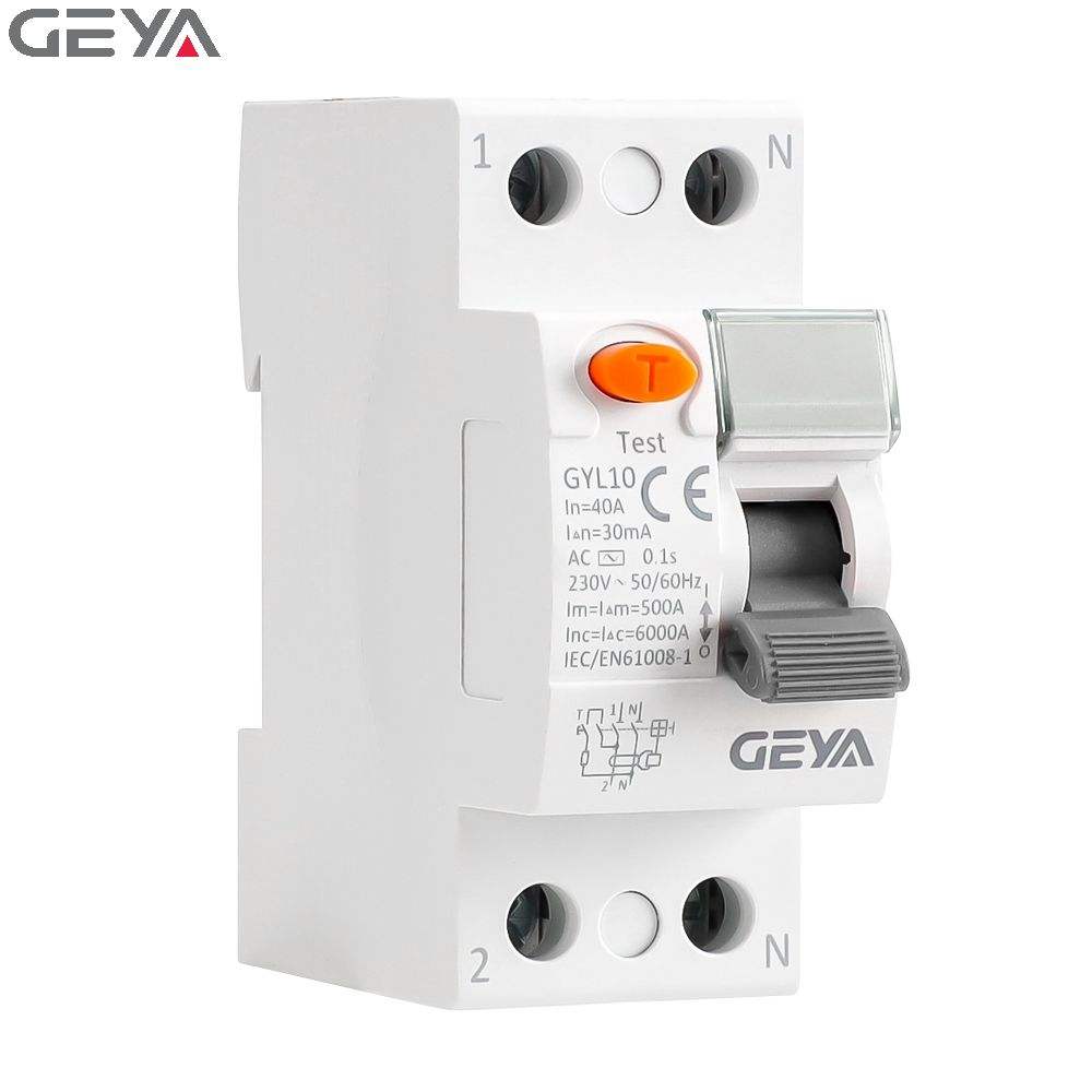 GEYA GYL10 Single Phase Residual Current Operated Circuit Breaker 2 Pole ELCB Price