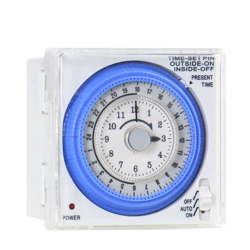 GEYA TB37 Mechanical Din Switch Timer 110V or 220V 15 Minute Adjustable Timer Manual or Automatic Control